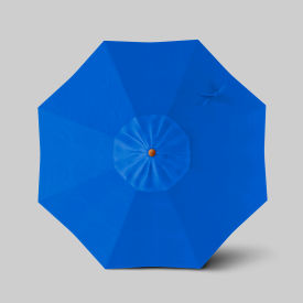 California Umbrella Venture 7.5' Patio Umbrella Teak Simulation Pole Sunbrella Pacific Blue ALTO758112-5401