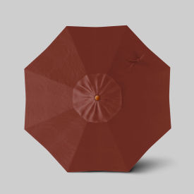 California Umbrella Venture 7.5' Patio Umbrella Teak Simulation Pole Sunbrella Henna ALTO758112-5407