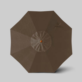 California Umbrella Venture 7.5' Patio Umbrella Teak Simulation Pole Sunbrella Cocoa ALTO758112-5425