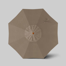 California Umbrella Venture 7.5' Patio Umbrella Teak Simulation Pole Sunbrella Taupe ALTO758112-5461
