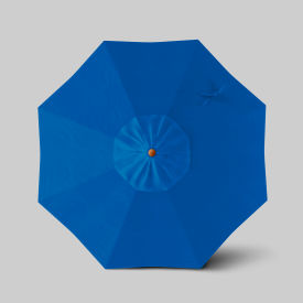 California Umbrella Venture 7.5' Patio Umbrella Teak Simulation Pole Olefin Royal Blue ALTO758112-F03