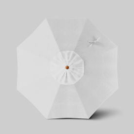California Umbrella Venture 7.5' Patio Umbrella Teak Simulation Pole Olefin White ALTO758112-F04