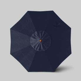 California Umbrella Venture 7.5' Patio Umbrella Teak Simulation Pole Olefin Navy Blue ALTO758112-F09