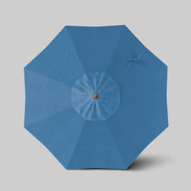 California Umbrella Venture 7.5' Patio Umbrella Teak Simulation Pole Olefin Capri Blue ALTO758112-F26