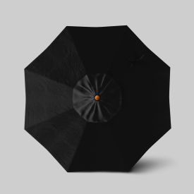 California Umbrella Venture 7.5' Patio Umbrella Teak Simulation Pole Olefin Black ALTO758112-F32