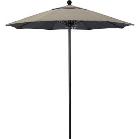 California Umbrella Venture 7.5' Patio Umbrella Black Pole Sunbrella 1A Spectrum Dove Fabric ALTO758302-48032