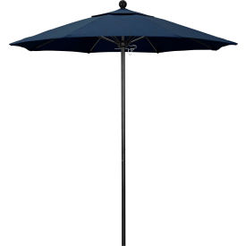 California Umbrella Venture 7.5' Patio Umbrella Black Pole Sunbrella 1A Spectrum Indigo Fabric ALTO758302-48080