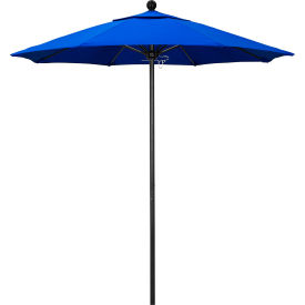 California Umbrella Venture 7.5' Patio Umbrella Black Pole Sunbrella 1A Pacific Blue Fabric ALTO758302-5401