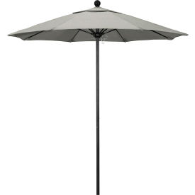 California Umbrella Venture 7.5' Patio Umbrella Black Pole Sunbrella 1A Granite Fabric ALTO758302-5402