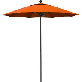 California Umbrella Venture 7.5' Patio Umbrella Black Pole Sunbrella 2A Tuscan Fabric ALTO758302-5417