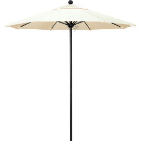 California Umbrella Venture 7.5' Patio Umbrella Black Pole Sunbrella 1A Canvas Fabric ALTO758302-5453