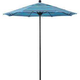 California Umbrella Venture 7.5' Patio Umbrella Black Pole Sunbrella 1A Dolce Oasis Fabric ALTO758302-56001