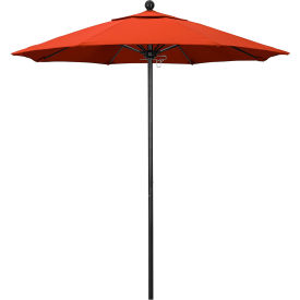 California Umbrella Venture 7.5' Patio Umbrella Black Pole Olefin Sunset Fabric ALTO758302-F27