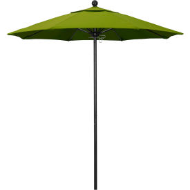 California Umbrella Venture 7.5' Patio Umbrella Black Pole Olefin Kiwi Fabric ALTO758302-F55