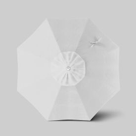 California Umbrella Venture 7.5' Patio Umbrella Ashwood Simulation Pole Olefin White ALTO758724-F04