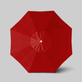 California Umbrella Venture 7.5' Patio Umbrella Ashwood Simulation Pole Olefin Red ALTO758724-F13