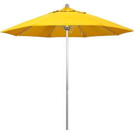 California Umbrella 9' Patio Umbrella Venture Series Silver Pole Olefin Lemon ALTO908002-F25
