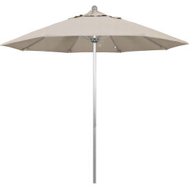 California Umbrella 9' Patio Umbrella Venture Series Silver Pole Olefin Woven Granite ALTO908002-F77