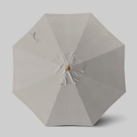 California Umbrella Venture 9' Patio Umbrella Teak Simulation Pole Sunbrella Granite ALTO908112-5402