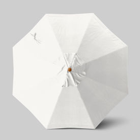 California Umbrella Venture 9' Patio Umbrella Teak Simulation Pole Sunbrella Natural ALTO908112-5404
