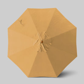 California Umbrella Venture 9' Patio Umbrella Teak Simulation Pole Sunbrella Wheat ALTO908112-5414