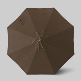 California Umbrella Venture 9' Patio Umbrella Teak Simulation Pole Sunbrella Cocoa ALTO908112-5425