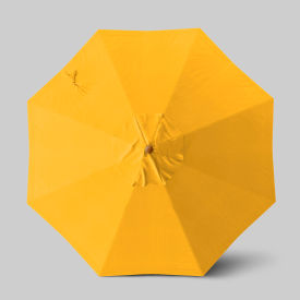 California Umbrella Venture 9' Patio Umbrella Teak Simulation Pole Sunbrella Sunflower Yellow ALTO908112-5457