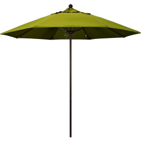 California Umbrella 9' Patio Umbrella Venture Series Bronze Pole Olefin Kiwi ALTO908117-F55