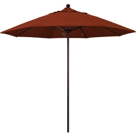 California Umbrella 9' Patio Umbrella Venture Series Bronze Pole Olefin Terracotta ALTO908117-F69