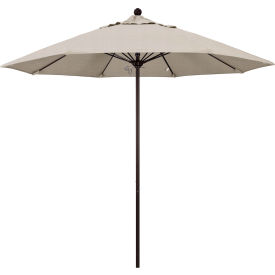 California Umbrella 9' Patio Umbrella Venture Series Bronze Pole Olefin Woven Granite ALTO908117-F77
