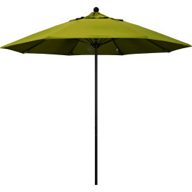California Umbrella Venture 9' Patio Umbrella Black Pole Olefin Kiwi Fabric ALTO908302-F55