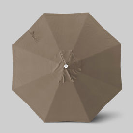 California Umbrella Venture 9' Patio Umbrella Ashwood Simulation Pole Sunbrella Taupe ALTO908724-5461