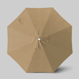 California Umbrella Venture 9' Patio Umbrella Ashwood Simulation Pole Sunbrella Linen Sesame ALTO908724-8318