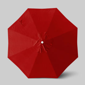 California Umbrella Venture 9' Patio Umbrella Ashwood Simulation Pole Olefin Red ALTO908724-F13