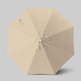California Umbrella Venture 9' Patio Umbrella Ashwood Simulation Pole Olefin Antique Beige ALTO908724-F22