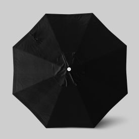California Umbrella Venture 9' Patio Umbrella Ashwood Simulation Pole Olefin Black ALTO908724-F32