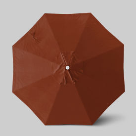 California Umbrella Venture 9' Patio Umbrella Ashwood Simulation Pole Olefin Terracotta ALTO908724-F69