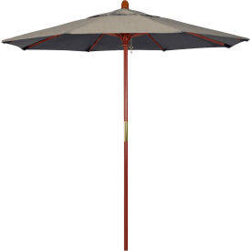 California Umbrella 7.5' Patio Umbrella Grove Series Hardwood Pole Sunbrella Spectrum Dove MARE758-48032