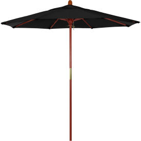 California Umbrella 7.5' Patio Umbrella Grove Series Hardwood Pole Sunbrella Black MARE758-5408