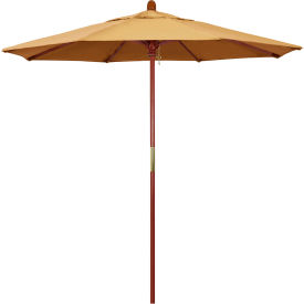 California Umbrella 7.5' Patio Umbrella Grove Series Hardwood Pole Sunbrella Wheat MARE758-5414
