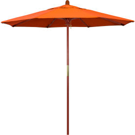 California Umbrella 7.5' Patio Umbrella Grove Series Hardwood Pole Sunbrella Tuscan MARE758-5417