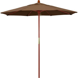 California Umbrella 7.5' Patio Umbrella Grove Series Hardwood Pole Sunbrella Cocoa MARE758-5425
