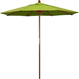 California Umbrella 7.5' Patio Umbrella Grove Series Hardwood Pole Sunbrella Macaw MARE758-5429