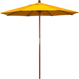 California Umbrella 7.5' Patio Umbrella Grove Series Hardwood Pole Sunbrella Sunflower Yellow MARE758-5457