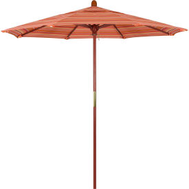 California Umbrella 7.5' Patio Umbrella Grove Series Hardwood Pole Sunbrella Dolce Mango MARE758-56000