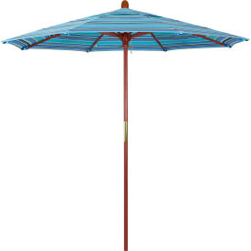 California Umbrella 7.5' Patio Umbrella Grove Series Hardwood Pole Sunbrella Dolce Oasis MARE758-56001