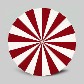 California Umbrella Pagoda 8-1/2' Patio Umbrella White Pole Sunbrella Natural/Jockey Red SMPT852174PD-0403