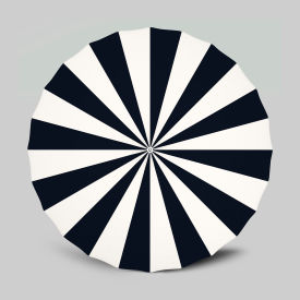 California Umbrella Pagoda 8-1/2' Patio Umbrella White Pole Sunbrella Natural/Navy SMPT852174PD-0439