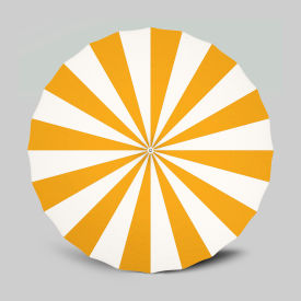 California Umbrella Pagoda 8-1/2' Patio Umbrella White Pole Sunbrella Natural/Sunflower Yellow SMPT852174PD-0457