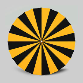 California Umbrella Pagoda 8-1/2' Patio Umbrella Black Pole Sunbrella Black/Sunflower Yellow SMPT852201PD-5408-5457-AL-BND503037